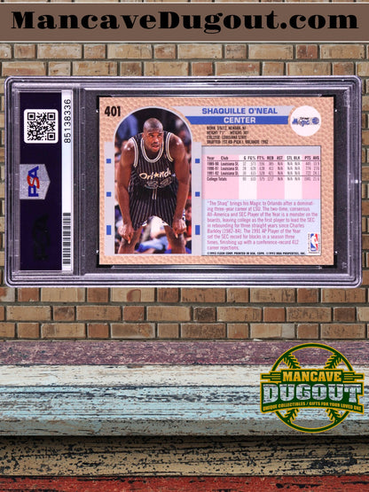 Shaquille O’Neal Signed 1992–93 Fleer #401 RC (PSA)