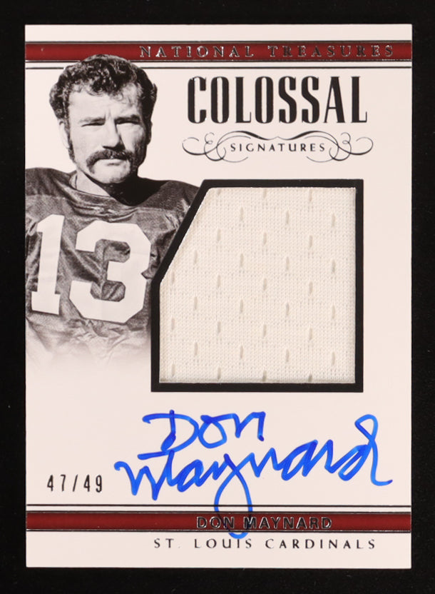 Don Maynard – 2017 Panini National Treasures- Colossal Material Signatures #12 – Serial 47/49