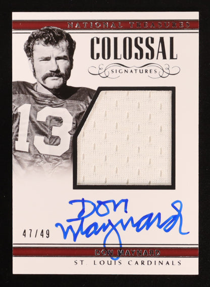 Don Maynard – 2017 Panini National Treasures- Colossal Material Signatures #12 – Serial 47/49