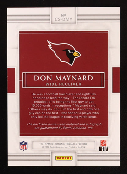 Don Maynard – 2017 Panini National Treasures- Colossal Material Signatures #12 – Serial 47/49
