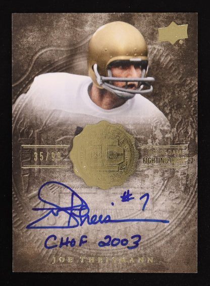 Joe Theismann 2011 Upper Deck College Legends Inscriptions #CIJT No. 35 of 99