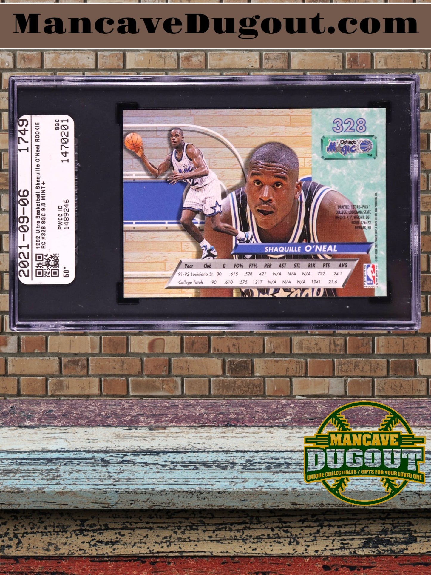 Shaquille O'Neal 1992-93 Fleer Ultra #328 RC (SGC 9.5)