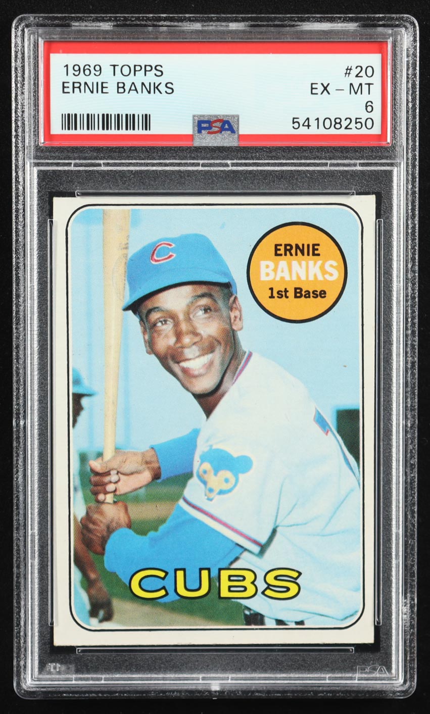 Ernie Banks 1969 Topps #20 - PSA 6 (EX MT)