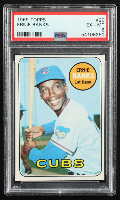 Ernie Banks 1969 Topps #20 - PSA 6 (EX MT)