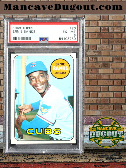 Ernie Banks 1969 Topps #20 - PSA 6 (EX MT)