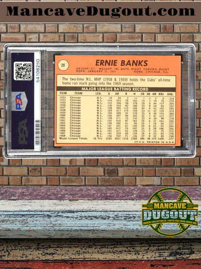 Ernie Banks 1969 Topps #20 - PSA 6 (EX MT)