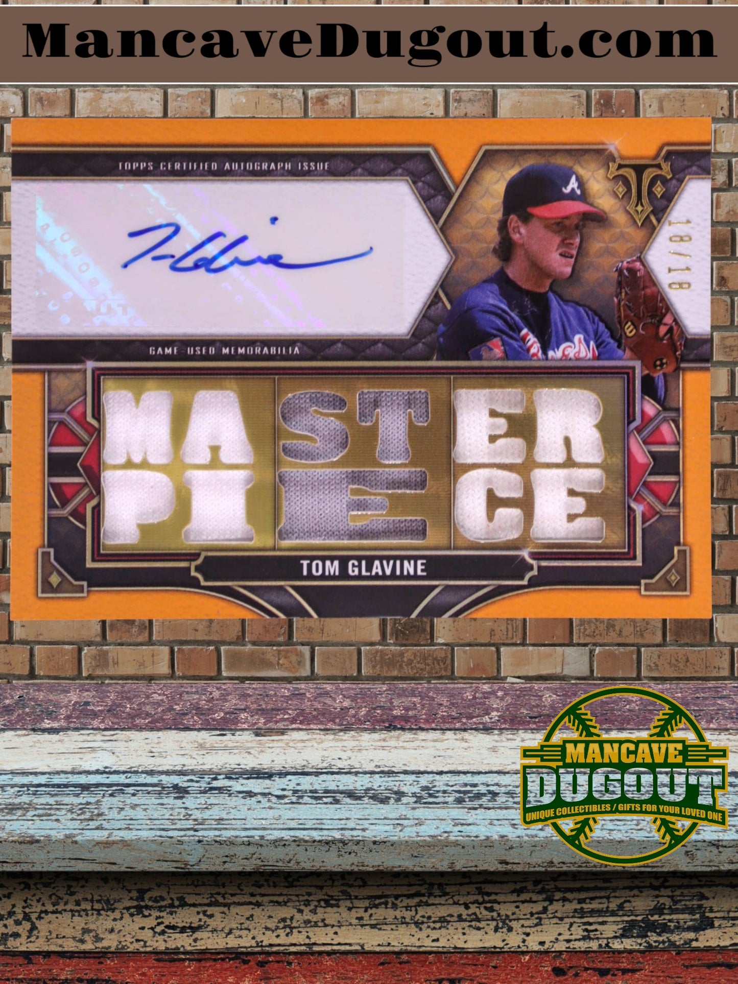 Tom Glavine – 2022 Topps Triple Threads - Autograph Relics Amber #TTARTG1 – Serial #18/18