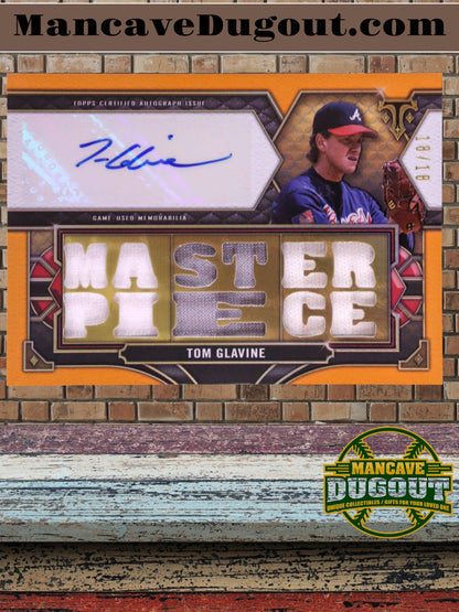 Tom Glavine – 2022 Topps Triple Threads - Autograph Relics Amber #TTARTG1 – Serial #18/18
