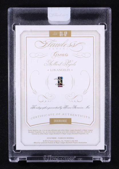 Albert Pujols 2016 Panini Flawless-Greats Autographs–Sapphire Parallel (GAAP)-#3/10-Still Sealed