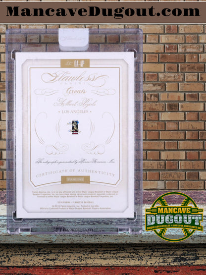 Albert Pujols 2016 Panini Flawless-Greats Autographs–Sapphire Parallel (GAAP)-#3/10-Still Sealed