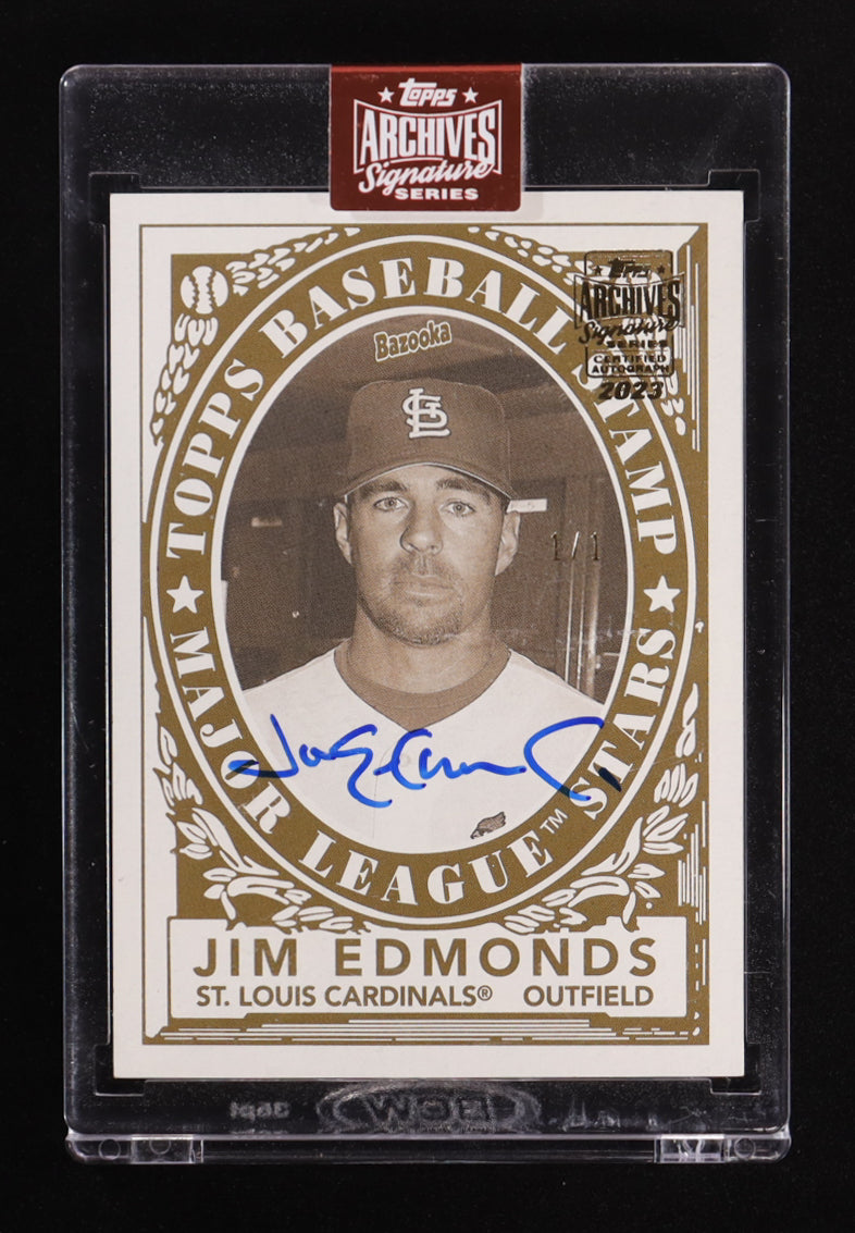 Jim Edmonds 2023 Topps Archives Signature Series (Retired)-1/1 Buyback Autograph – Jim Edmonds (TBD) – Still Factory Sealed