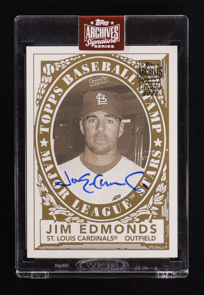 Jim Edmonds 2023 Topps Archives Signature Series (Retired)-1/1 Buyback Autograph – Jim Edmonds (TBD) – Still Factory Sealed