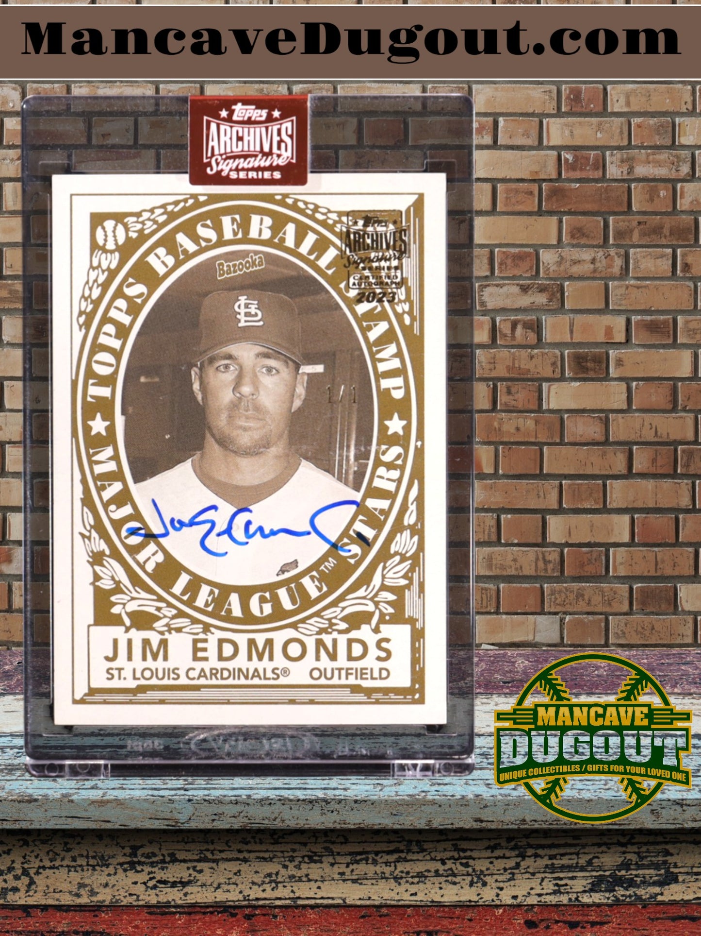 Jim Edmonds 2023 Topps Archives Signature Series (Retired)-1/1 Buyback Autograph – Jim Edmonds (TBD) – Still Factory Sealed