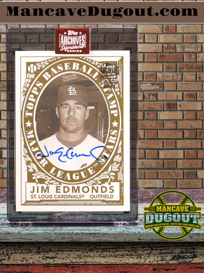 Jim Edmonds 2023 Topps Archives Signature Series (Retired)-1/1 Buyback Autograph – Jim Edmonds (TBD) – Still Factory Sealed
