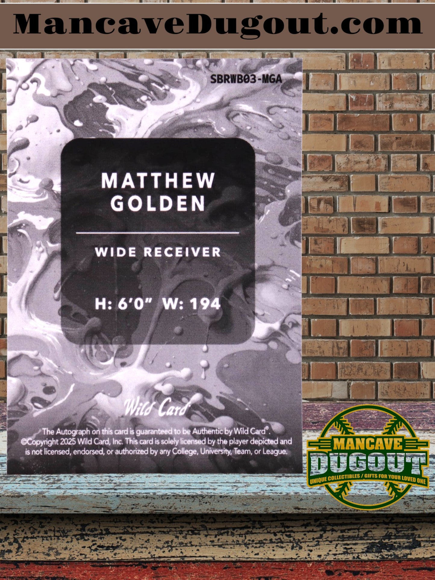 Matthew Golden – 2025 Wild Card Splat - Autographs Mojo #SBRWB03MGA – Rookie Card (RC) – #1 of 1