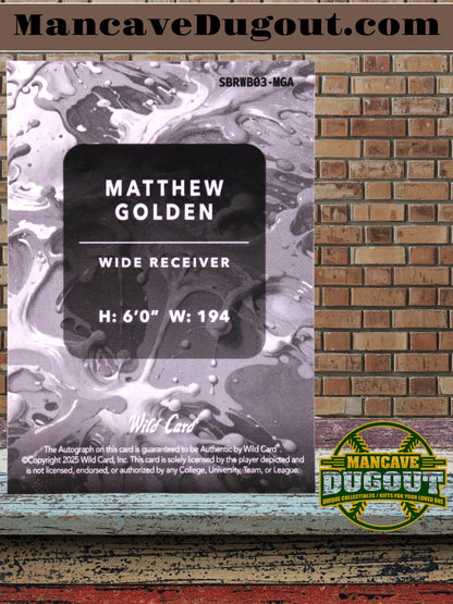 Matthew Golden – 2025 Wild Card Splat - Autographs Mojo #SBRWB03MGA – Rookie Card (RC) – #1 of 1