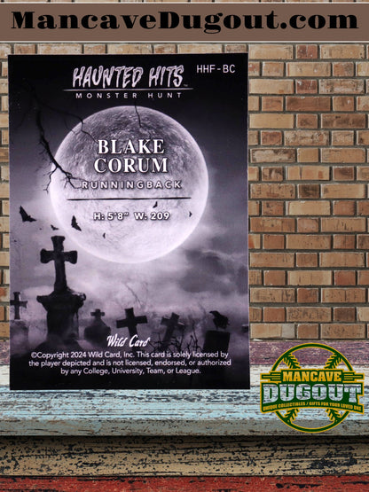 Blake Corum – 2024 Wild Card Haunted Hits - Monster Hunt Shock Orange #HHFBC – Rookie Card (RC) – 2/ 2