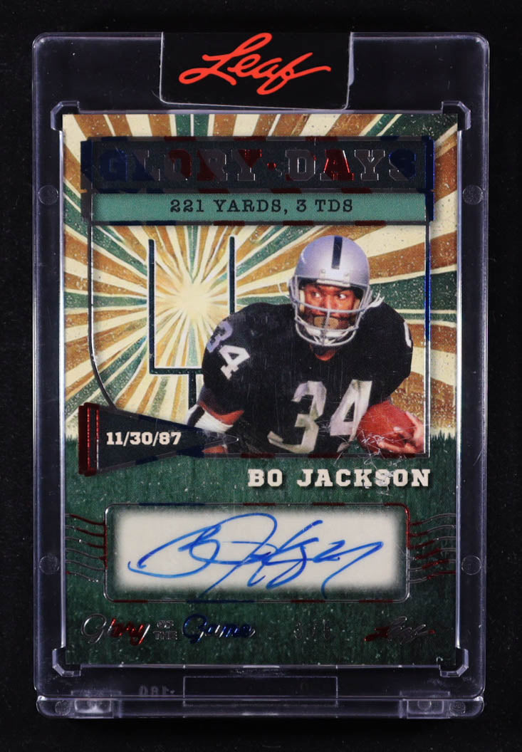 Bo Jackson – 2025 Leaf Glory of the Game - Glory Days Autographs – USA Flag Foil #GDBJ1 – Serial #3/5