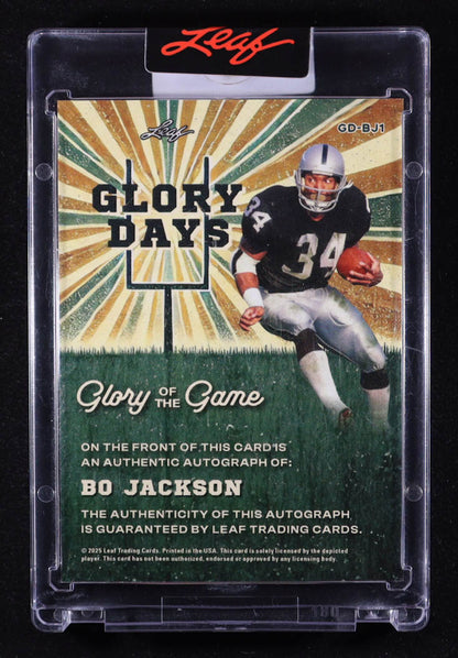 Bo Jackson – 2025 Leaf Glory of the Game - Glory Days Autographs – USA Flag Foil #GDBJ1 – Serial #3/5
