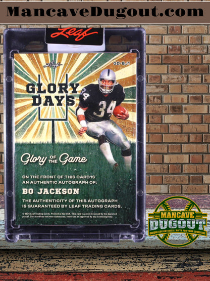 Bo Jackson – 2025 Leaf Glory of the Game - Glory Days Autographs – USA Flag Foil #GDBJ1 – Serial #3/5