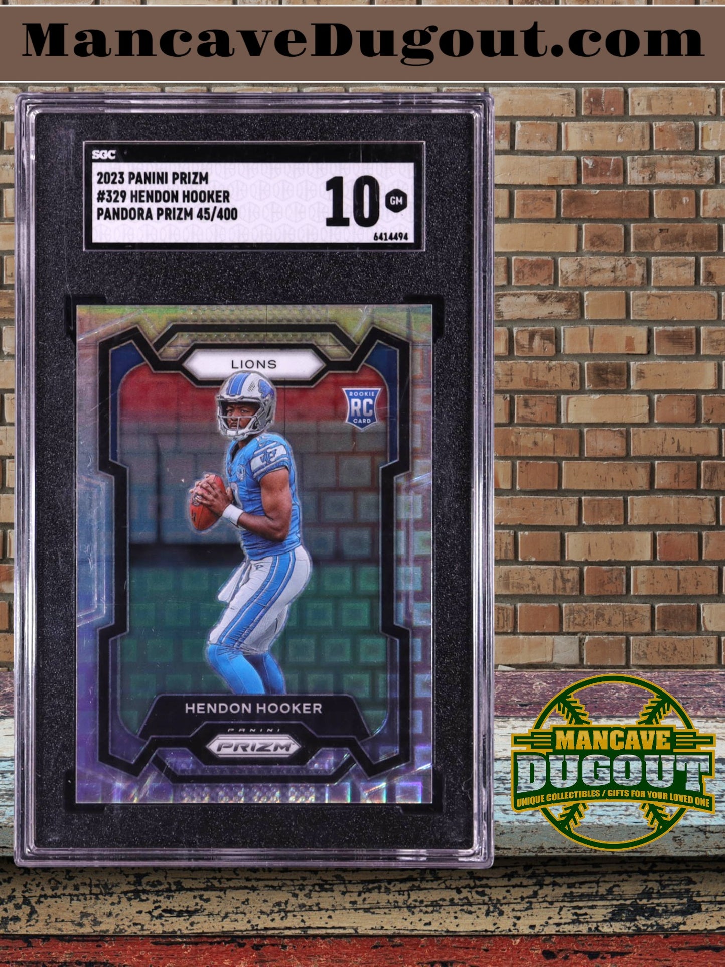 Hendon Hooker 2023 Panini Prizm – Prizms Pandora - Rookie Card #329 — Serial #45/400-SGC 10 Gem Mint