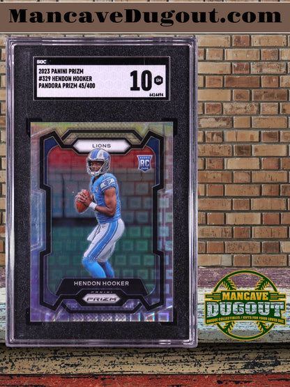 Hendon Hooker 2023 Panini Prizm – Prizms Pandora - Rookie Card #329 — Serial #45/400-SGC 10 Gem Mint