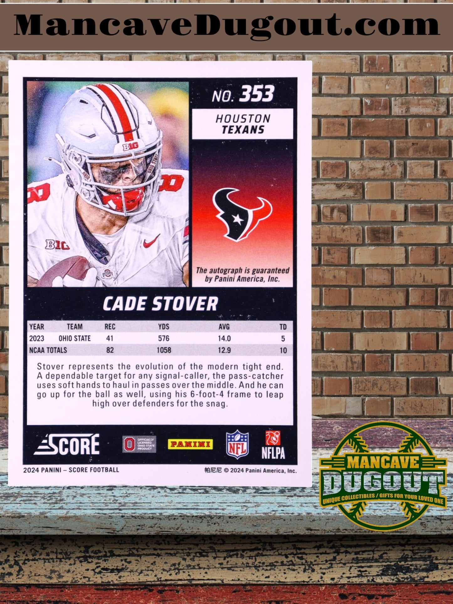 Cade Stover – 2024 Score Signatures #353 - Rookie Card (RC) – Autograph
