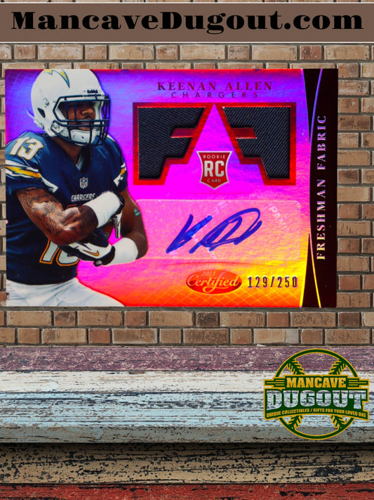 Keenan Allen – 2013 Panini Certified - Mirror Red #317 – Rookie Jersey Autograph (JSY AU RC) - Serial #129/250