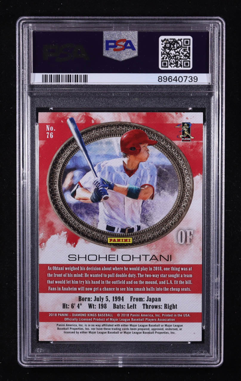 Shohei Ohtani – 2018 Diamond Kings #76 - Rookie Card (RC) – PSA 10 Gem Mint
