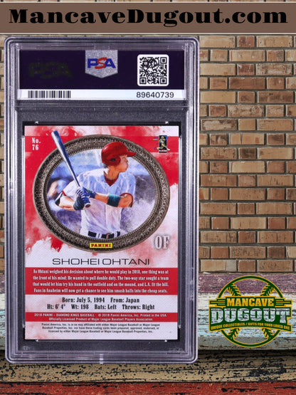Shohei Ohtani – 2018 Diamond Kings #76 - Rookie Card (RC) – PSA 10 Gem Mint