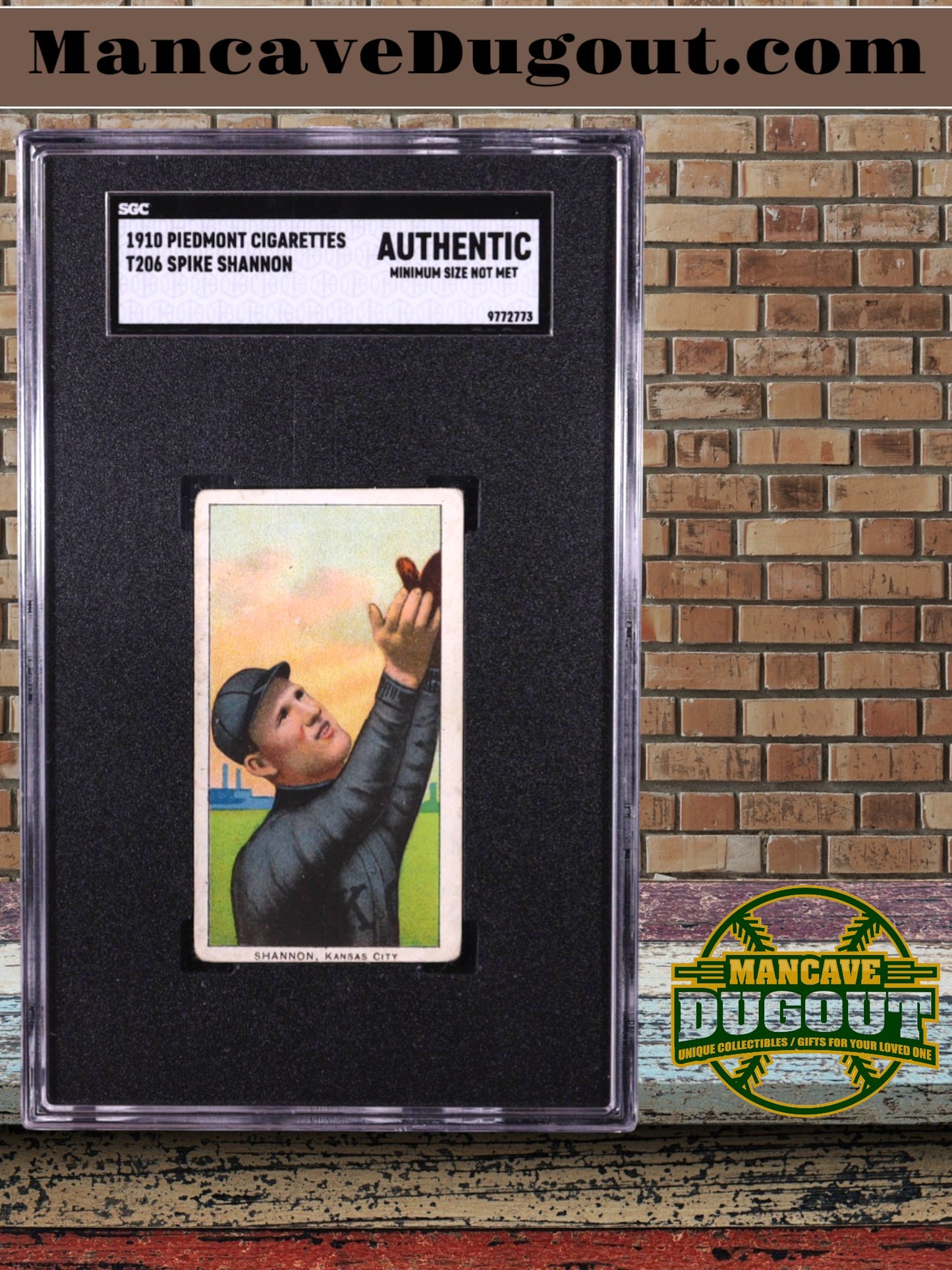 1909–11 T206 Spike Shannon #438 - SGC Authentic – Classic Pre War Tobacco Issue