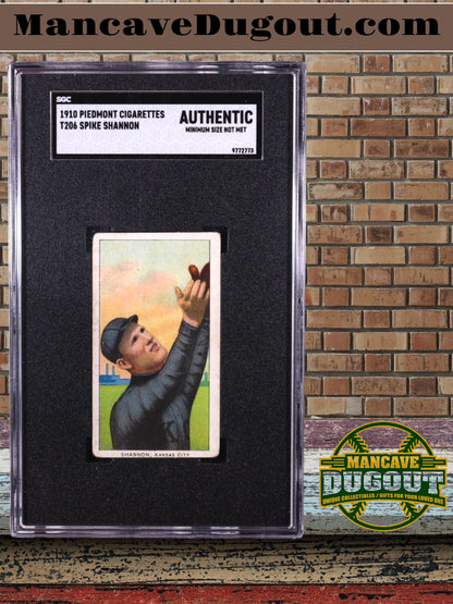 1909–11 T206 Spike Shannon #438 - SGC Authentic – Classic Pre War Tobacco Issue