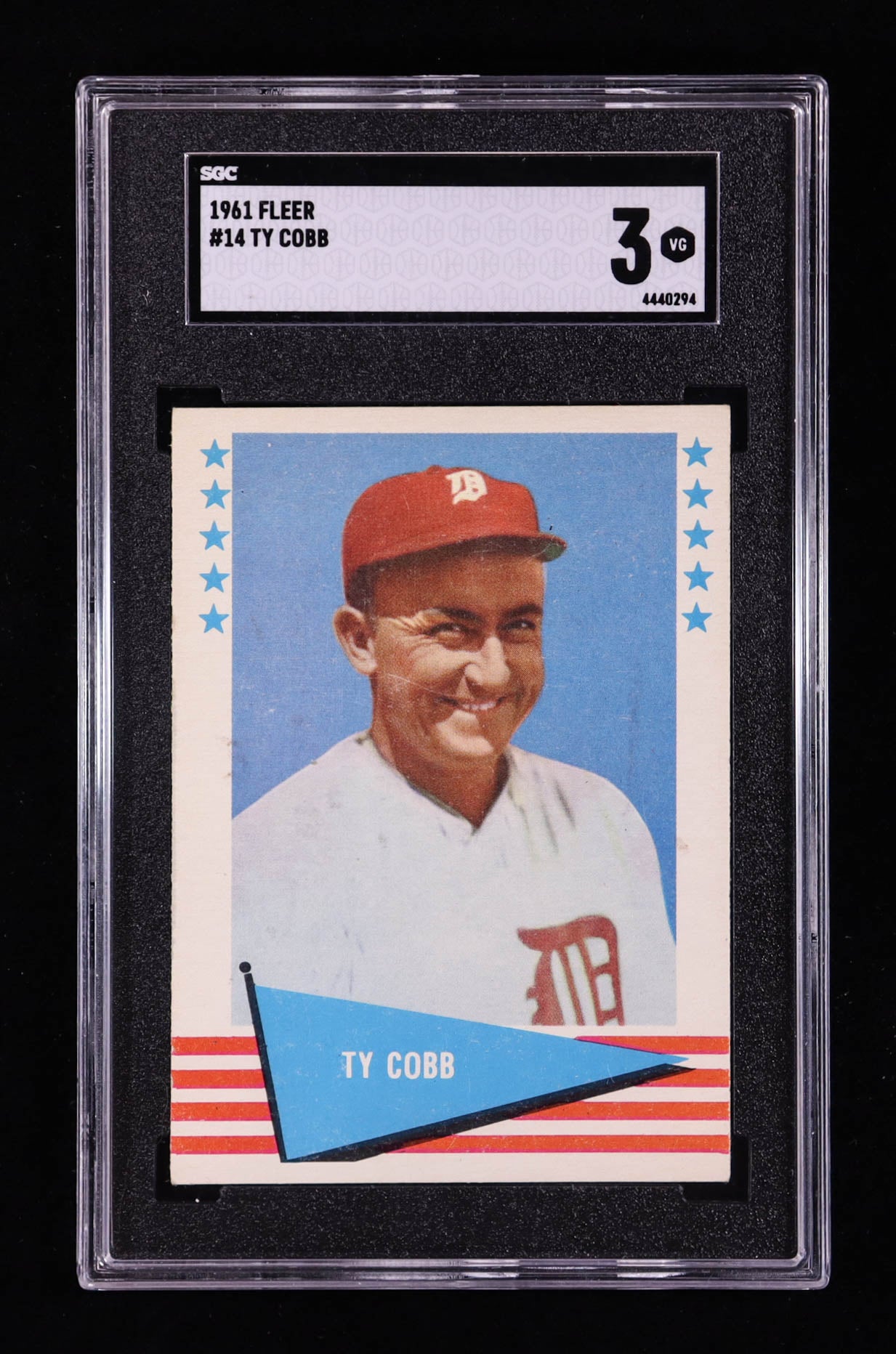 Ty Cobb 1961 Fleer #14 - SGC 3 (VG) — Hall of Fame Legend