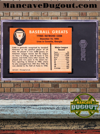 Ty Cobb 1961 Fleer #14 - SGC 3 (VG) — Hall of Fame Legend