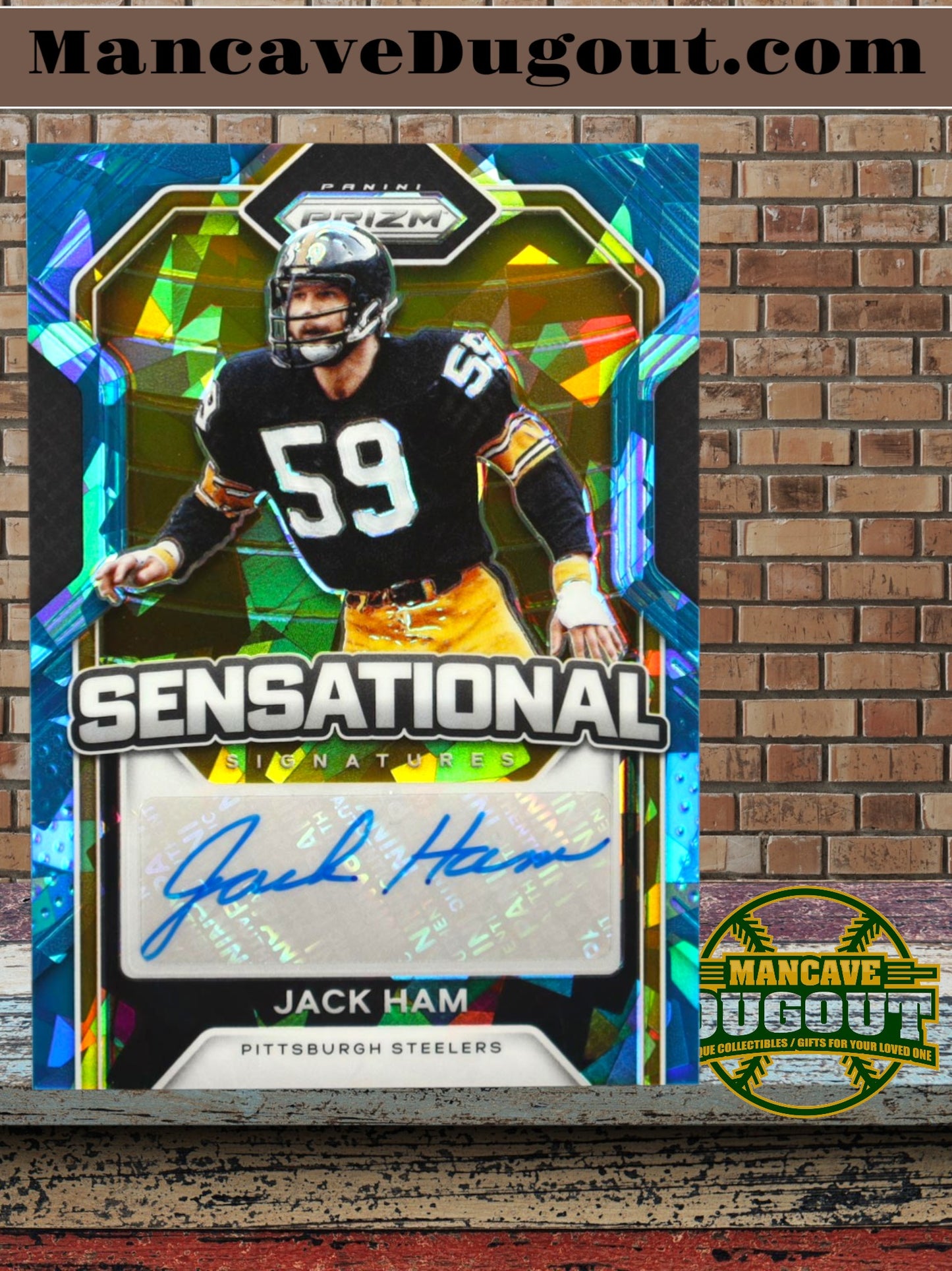Jack Ham—2020 Panini Prizm-Sensational Signatures—Blue Ice Parallel-C#47—#22/35