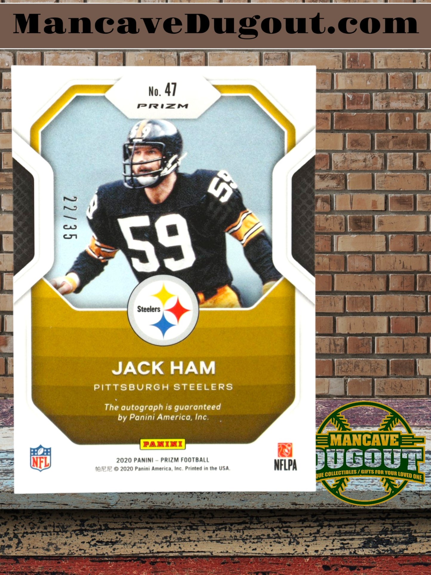 Jack Ham—2020 Panini Prizm-Sensational Signatures—Blue Ice Parallel-C#47—#22/35