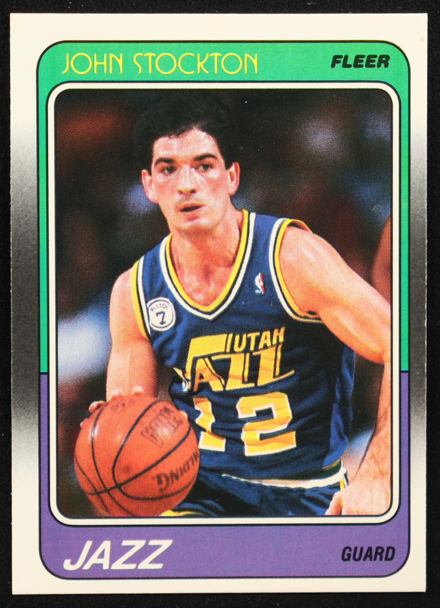 John Stockton — 1988 89 Fleer #115 - Official Rookie Card (RC)
