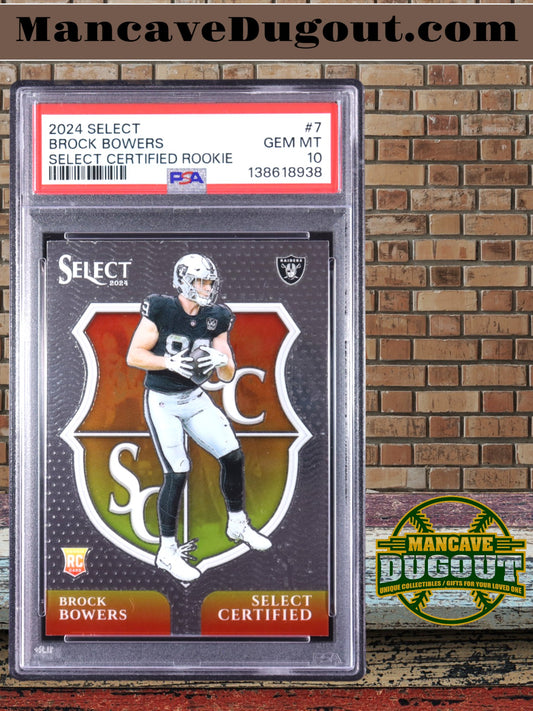 Brock Bowers – 2024 Select - Select Certified Rookies #7 – PSA 10 Gem Mint