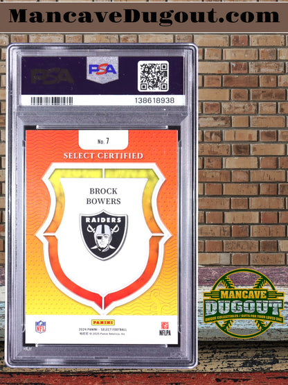 Brock Bowers – 2024 Select - Select Certified Rookies #7 – PSA 10 Gem Mint