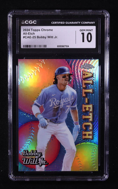 Bobby Witt Jr. – 2024 Topps Chrome All Etch #CAE25 - CGC 10 Pristine