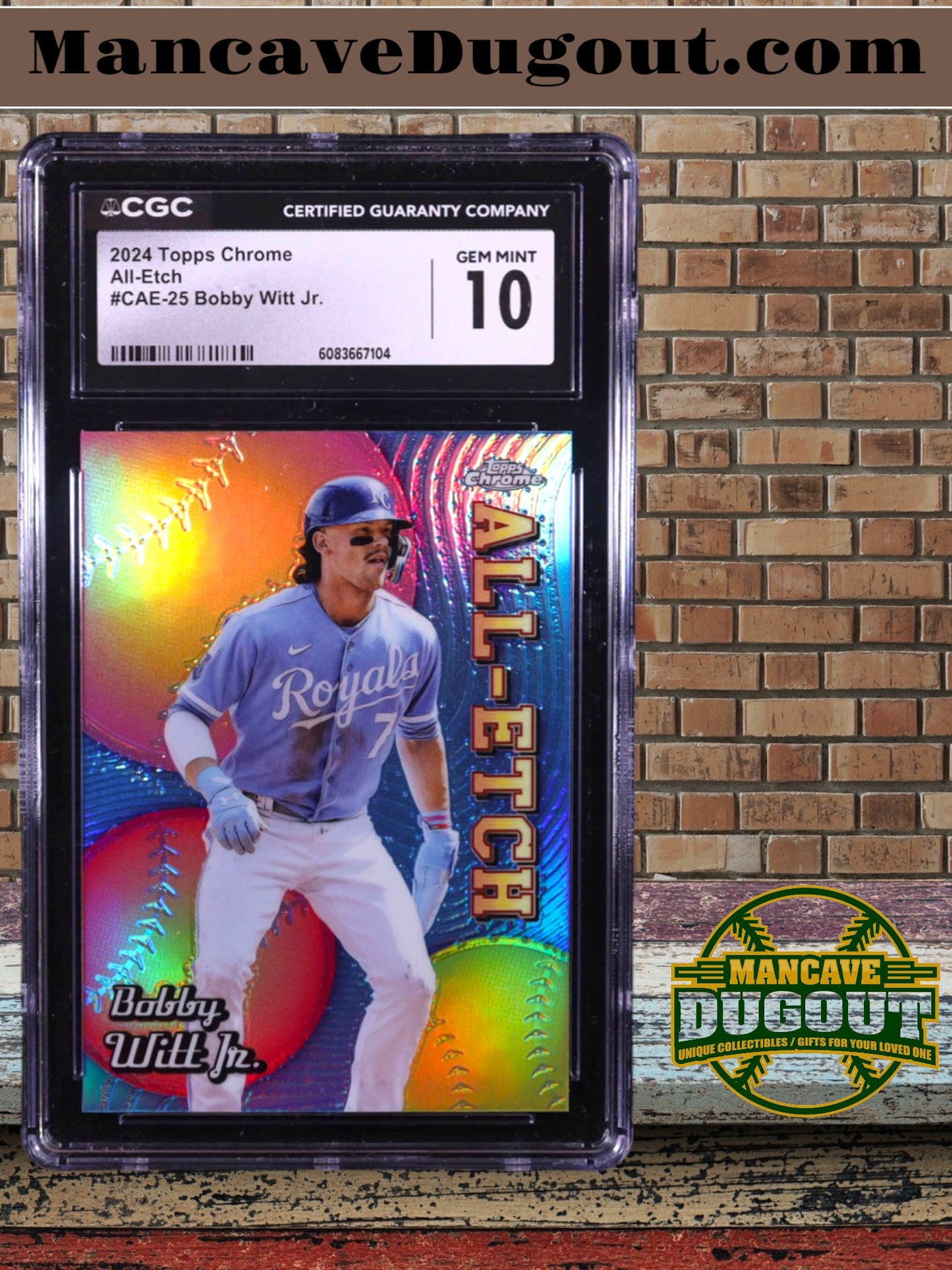 Bobby Witt Jr. – 2024 Topps Chrome All Etch #CAE25 - CGC 10 Pristine