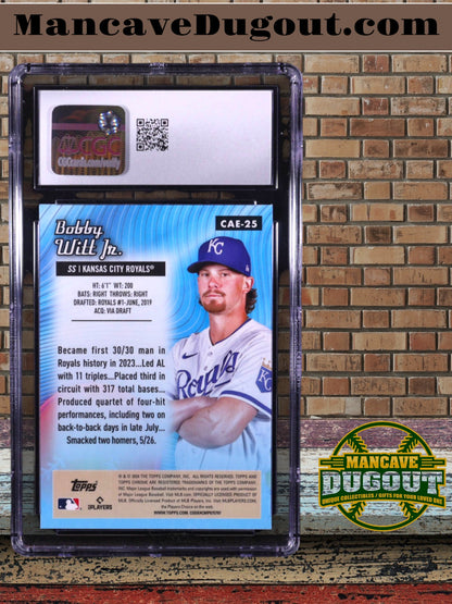 Bobby Witt Jr. – 2024 Topps Chrome All Etch #CAE25 - CGC 10 Pristine