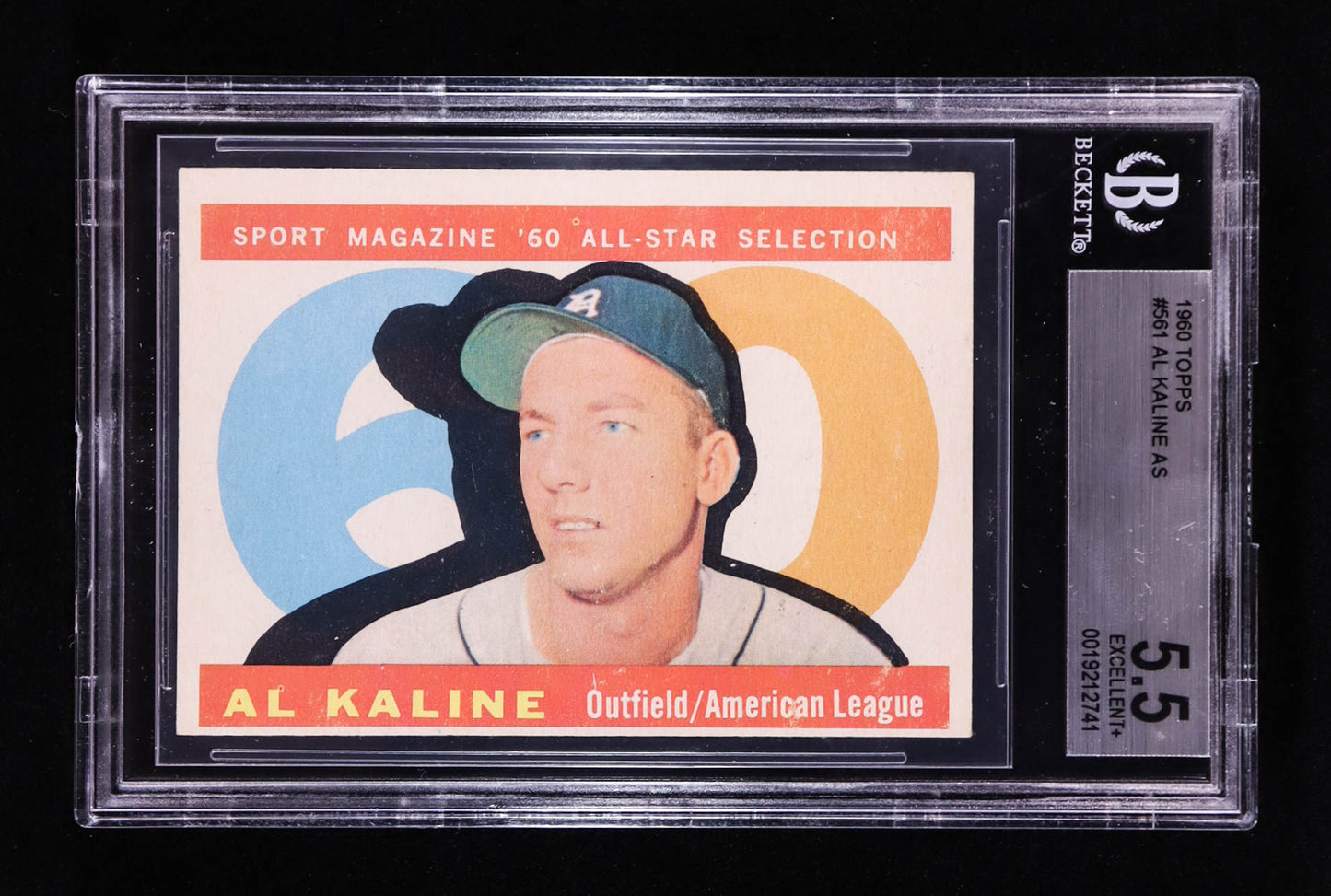 Al Kaline — 1960 Topps All Star - Card #561 — BGS 5.5 (EX+)