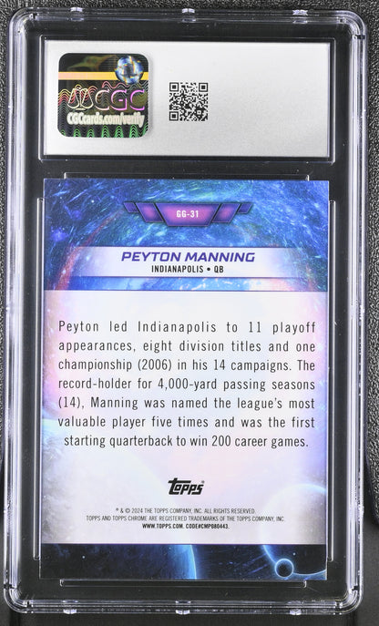 Peyton Manning — 2024 Topps Cosmic Chrome - Galaxy Greats #GG 31 - CGC 10 Gem Mint