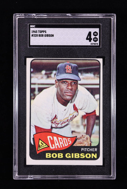 Bob Gibson — 1965 Topps #320 - SGC 4 (VG) — Hall of Fame Pitching Legend