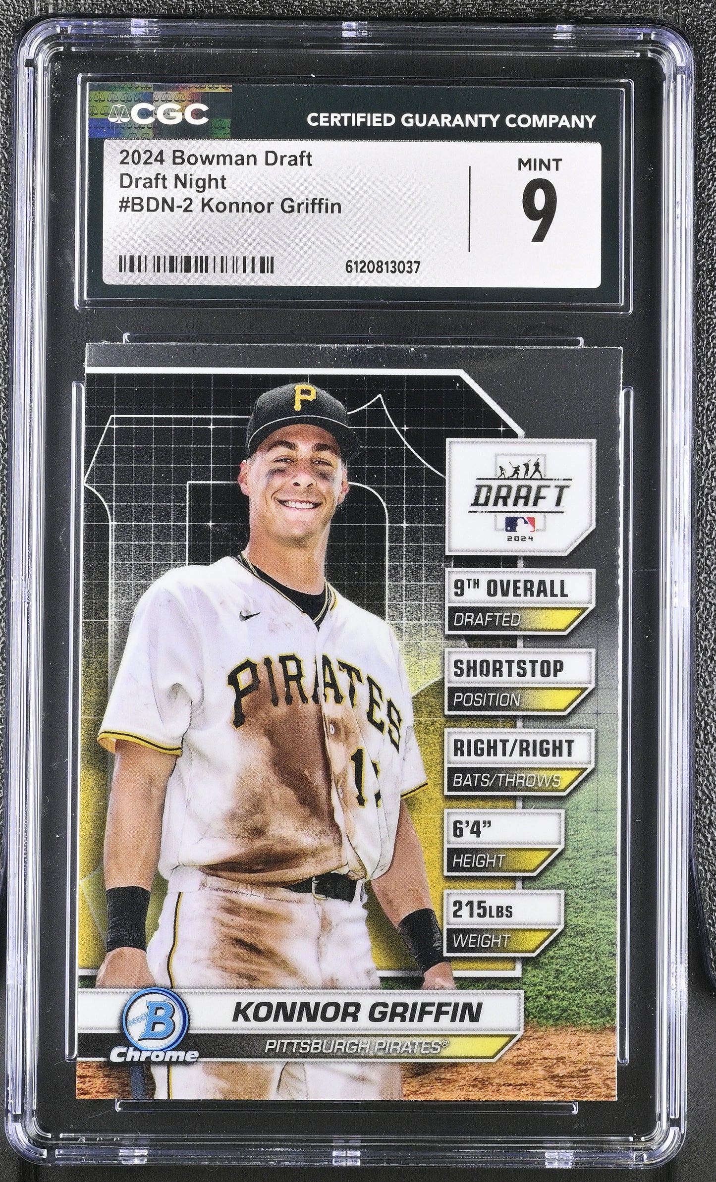 Konnor Griffin – 2024 Bowman Draft - Draft Night Insert #BDN 2 – Rookie Card (RC) - CGC 9 Mint