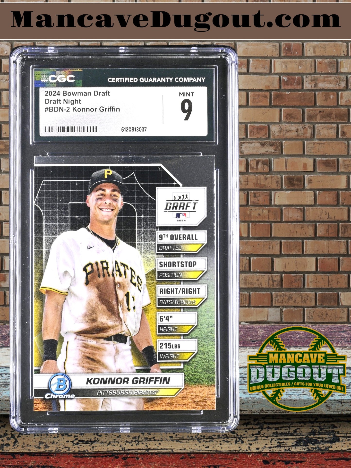 Konnor Griffin – 2024 Bowman Draft - Draft Night Insert #BDN 2 – Rookie Card (RC) - CGC 9 Mint