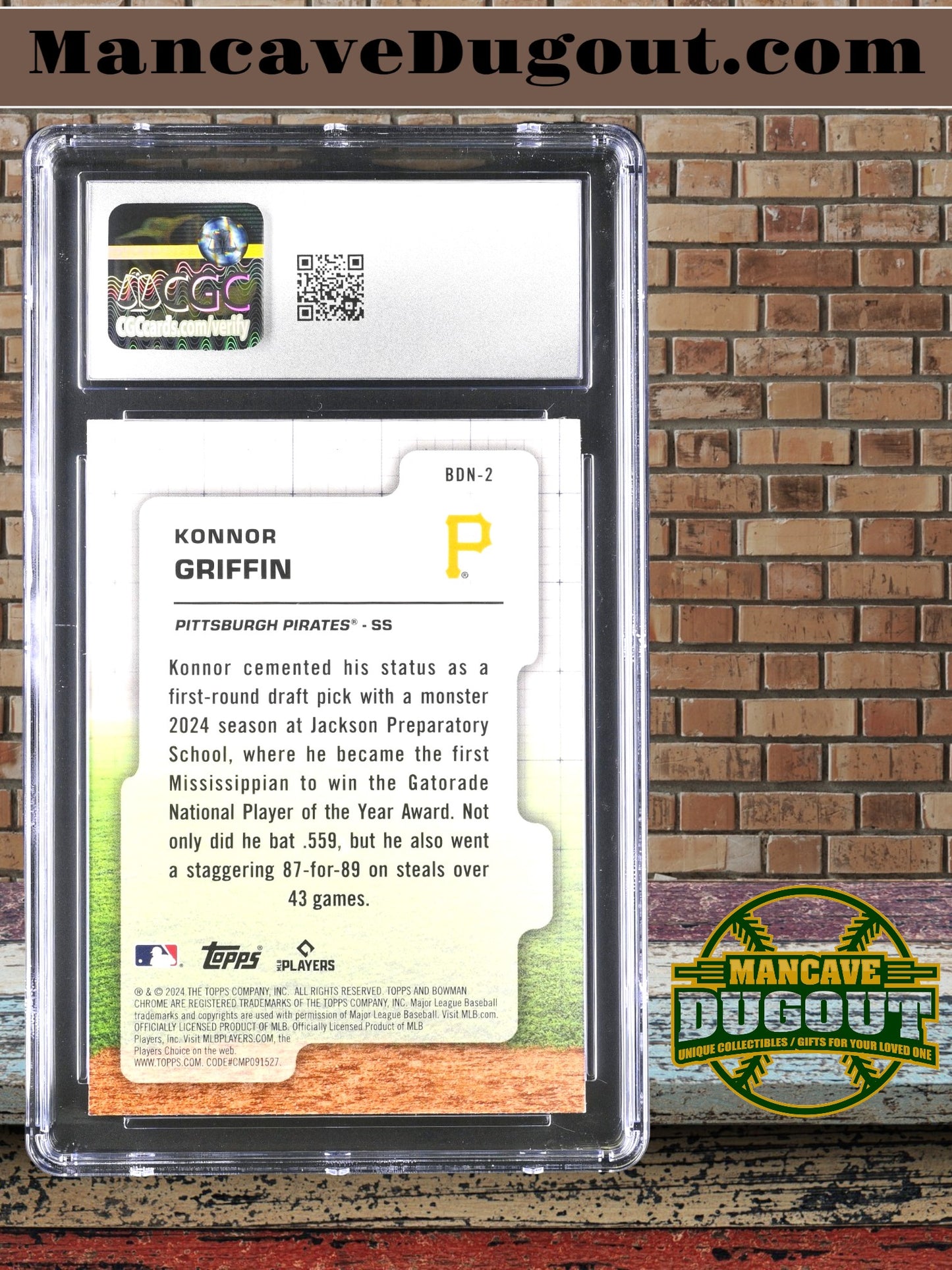 Konnor Griffin – 2024 Bowman Draft - Draft Night Insert #BDN 2 – Rookie Card (RC) - CGC 9 Mint