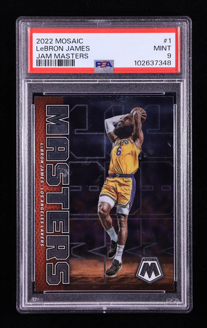 LeBron James — 2022 23 Panini Mosaic - Jam Masters Insert — Card #1 - PSA 9 (Mint)