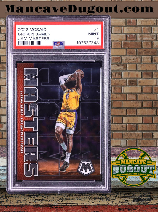 LeBron James — 2022 23 Panini Mosaic - Jam Masters Insert — Card #1 - PSA 9 (Mint)